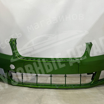 Бампер передний Skoda Fabia (10-15) LF6Z, P7P7  Rallye Gruen Зеленый