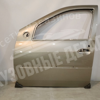Дверь Renault Logan передняя ЛЕВАЯ KNM Gris Basalte с отв. под молдинг ОРИГИНАЛ